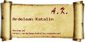 Ardelean Katalin névjegykártya