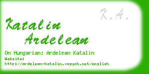 katalin ardelean business card